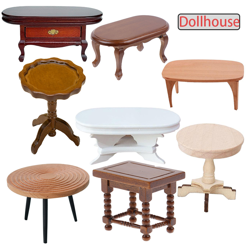 Coffee And Tea Bar - 1:12 poppenhuis miniatuur ronde tafel theetafel