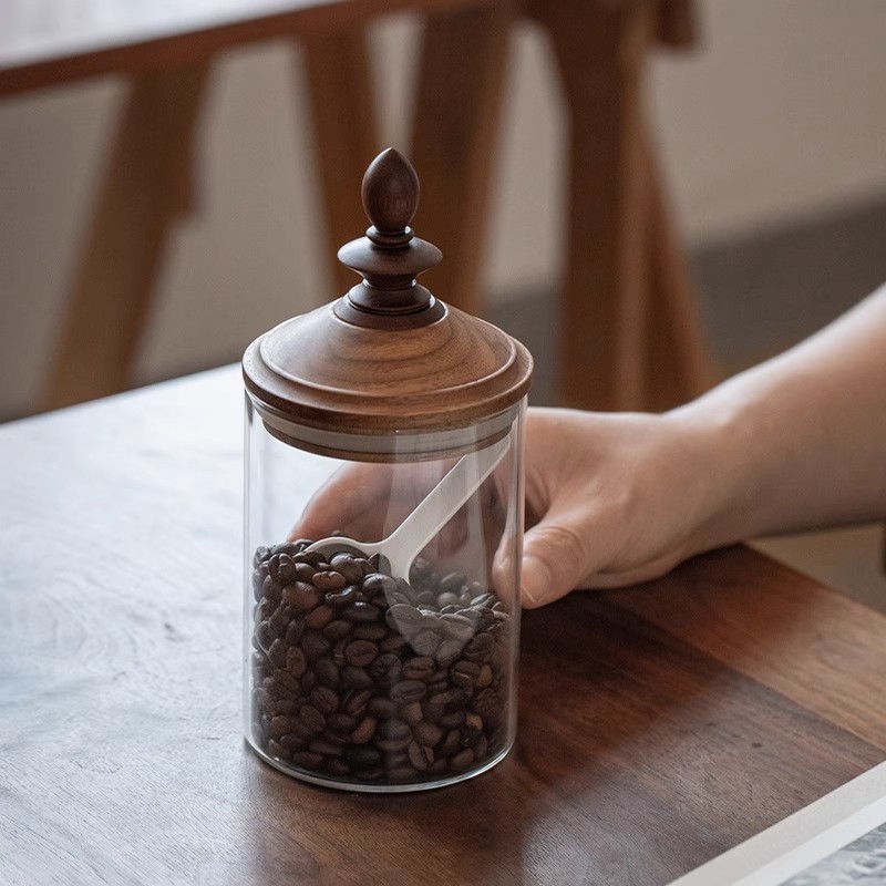 Coffee Tea And Bean Leaf - Amerikaanse stijl thuisgebruik koffiebonen opslagpot hoog