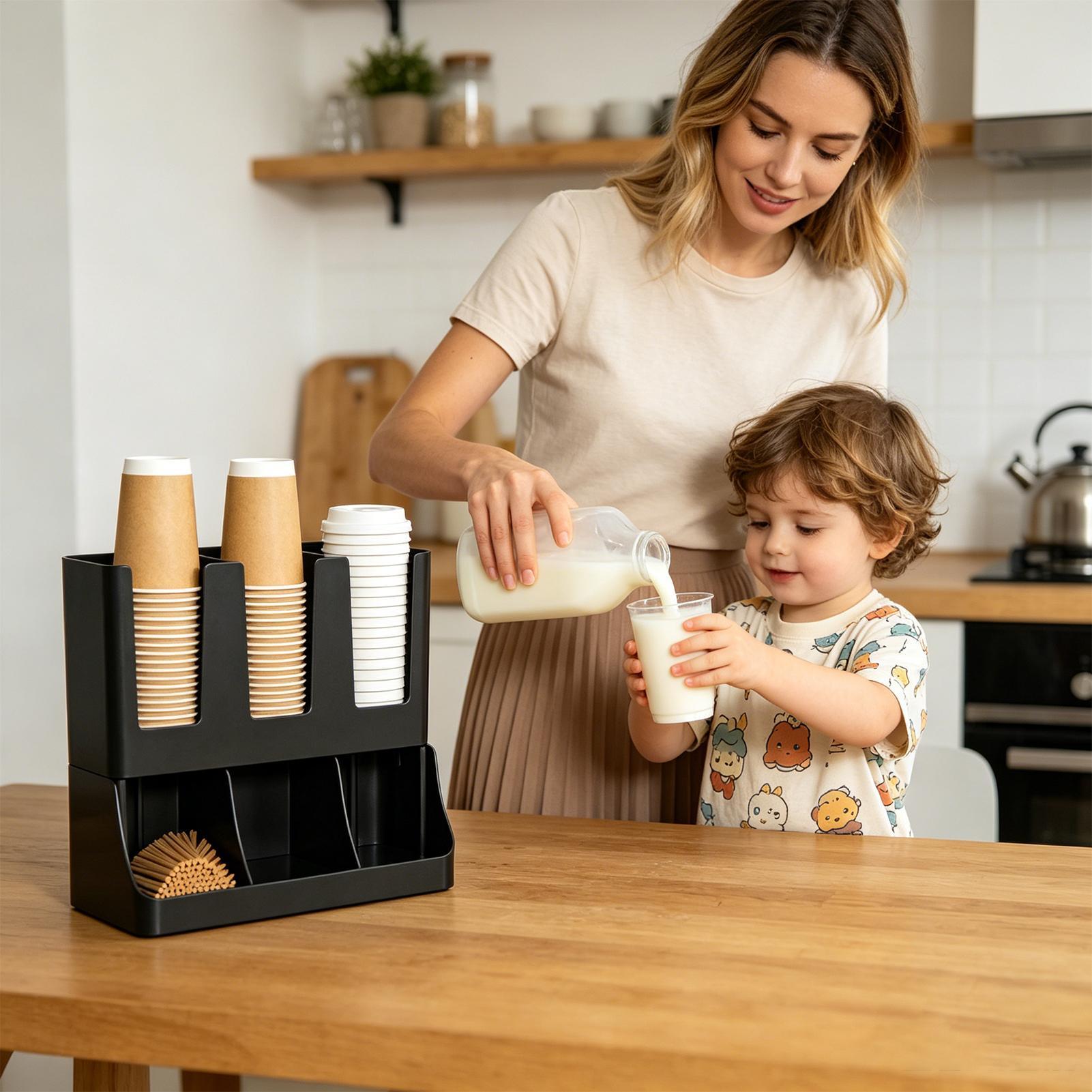 Tea Coffee Set Up - Koffie-station organizer wandmontage grote capaciteit opbergruimte