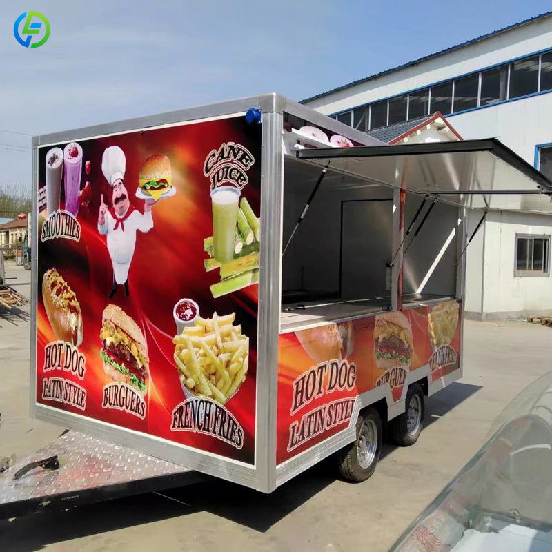 Coffee And Tea Bar - Op maat gemaakte snoepmobiel, ronde foodtruck,
