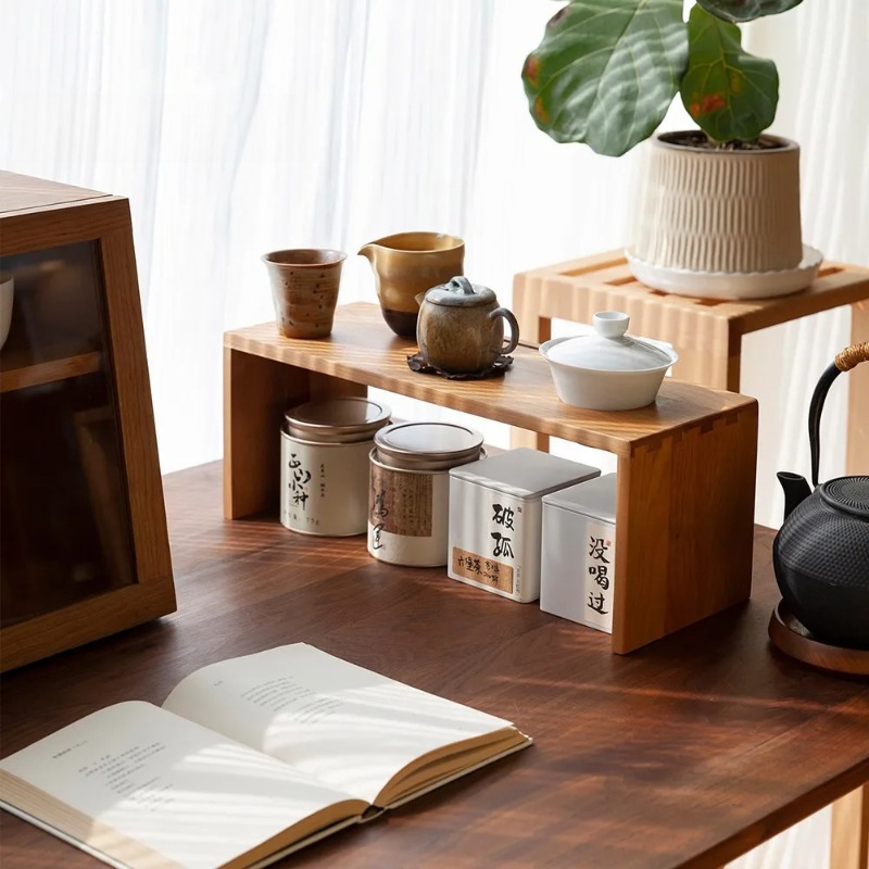 Tea Coffee Set Up - Massief houten koffiedruppelstation Organizer Giet-over gereedschapsrek