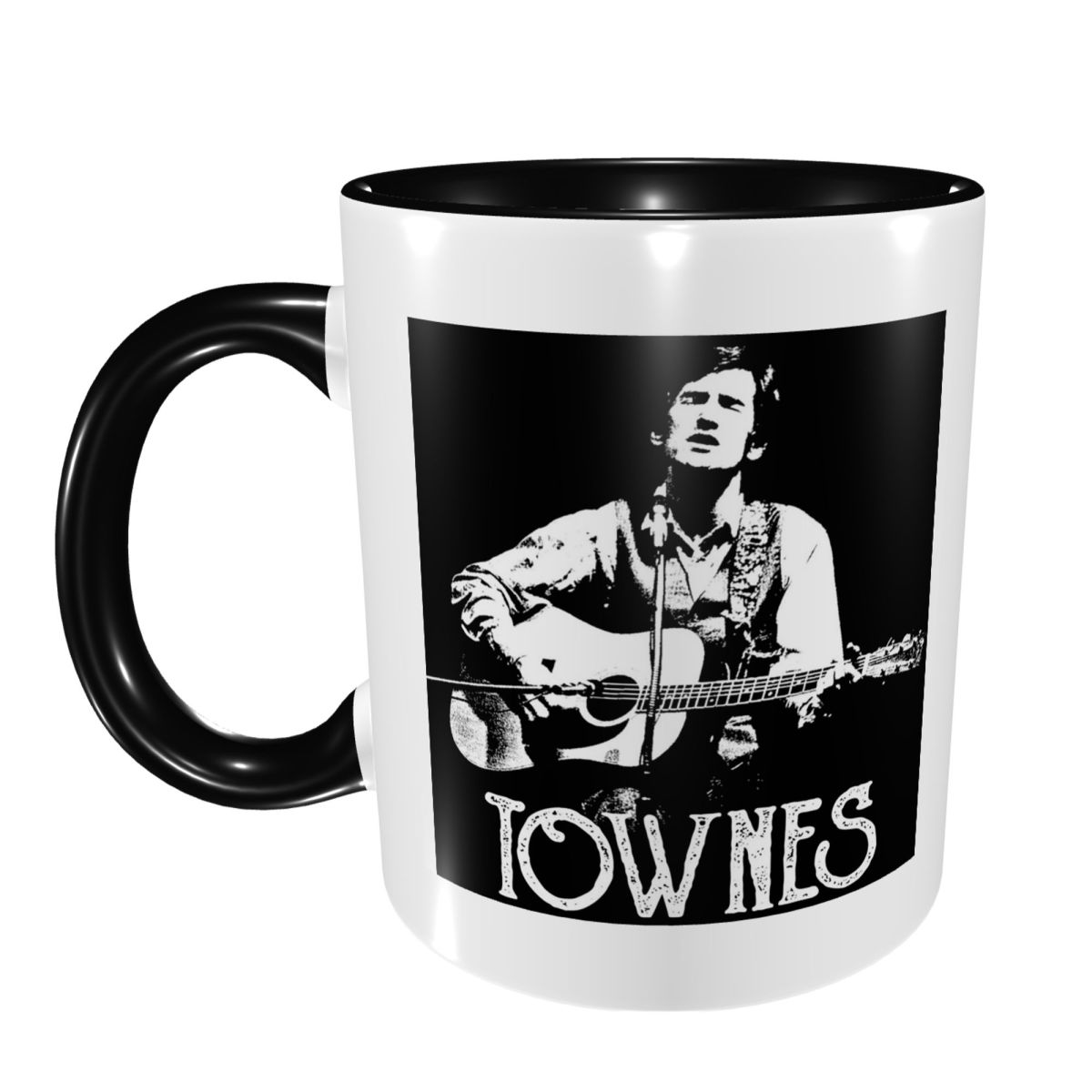 Coffee Tea Van - Townes Van Zandt - Witte stencil