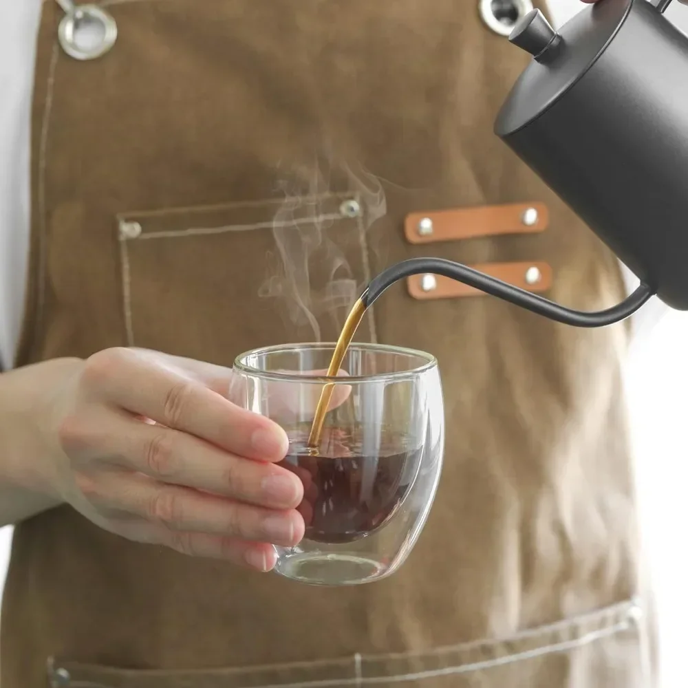 6 stks Helder Dubbelwandige Gl - Coffee And Tea Bar recensie en prijs