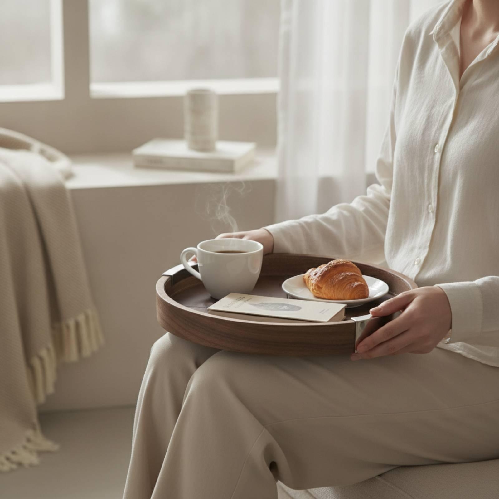 Walnoot houten dienblad Minima - Tea Coffee Set Up recensie en prijs