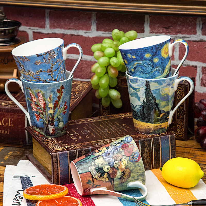 5-delige set Bone China Van Go - Coffee Tea Van recensie en prijs