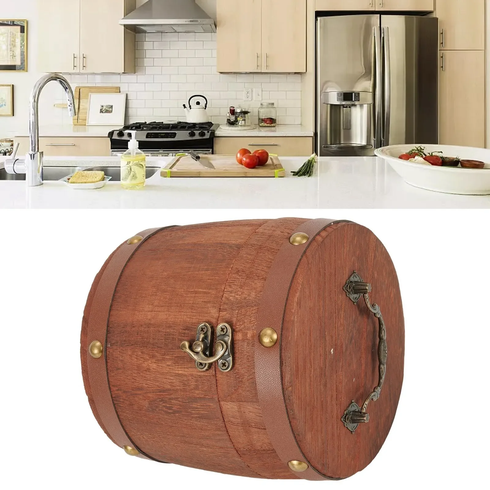 1 Pc Draagbare Thee Houten Vat - Coffee Tea And Bean Leaf recensie en prijs