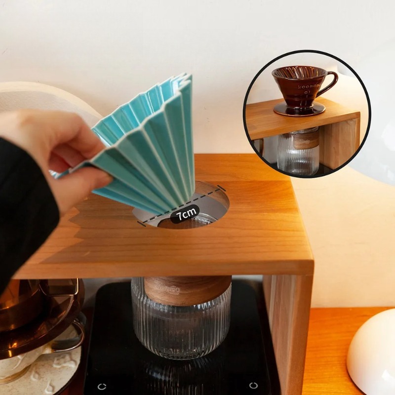 Massief houten koffiedruppelst - Tea Coffee Set Up recensie en prijs
