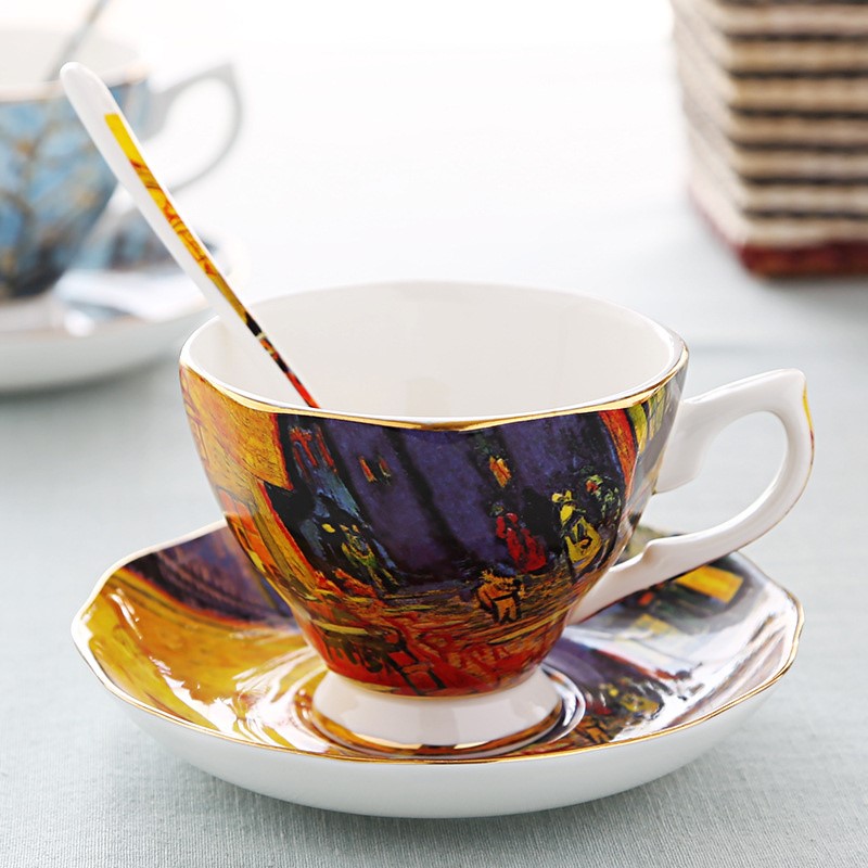 Van Gogh kunst schilderij koff - Coffee Tea Van recensie en prijs