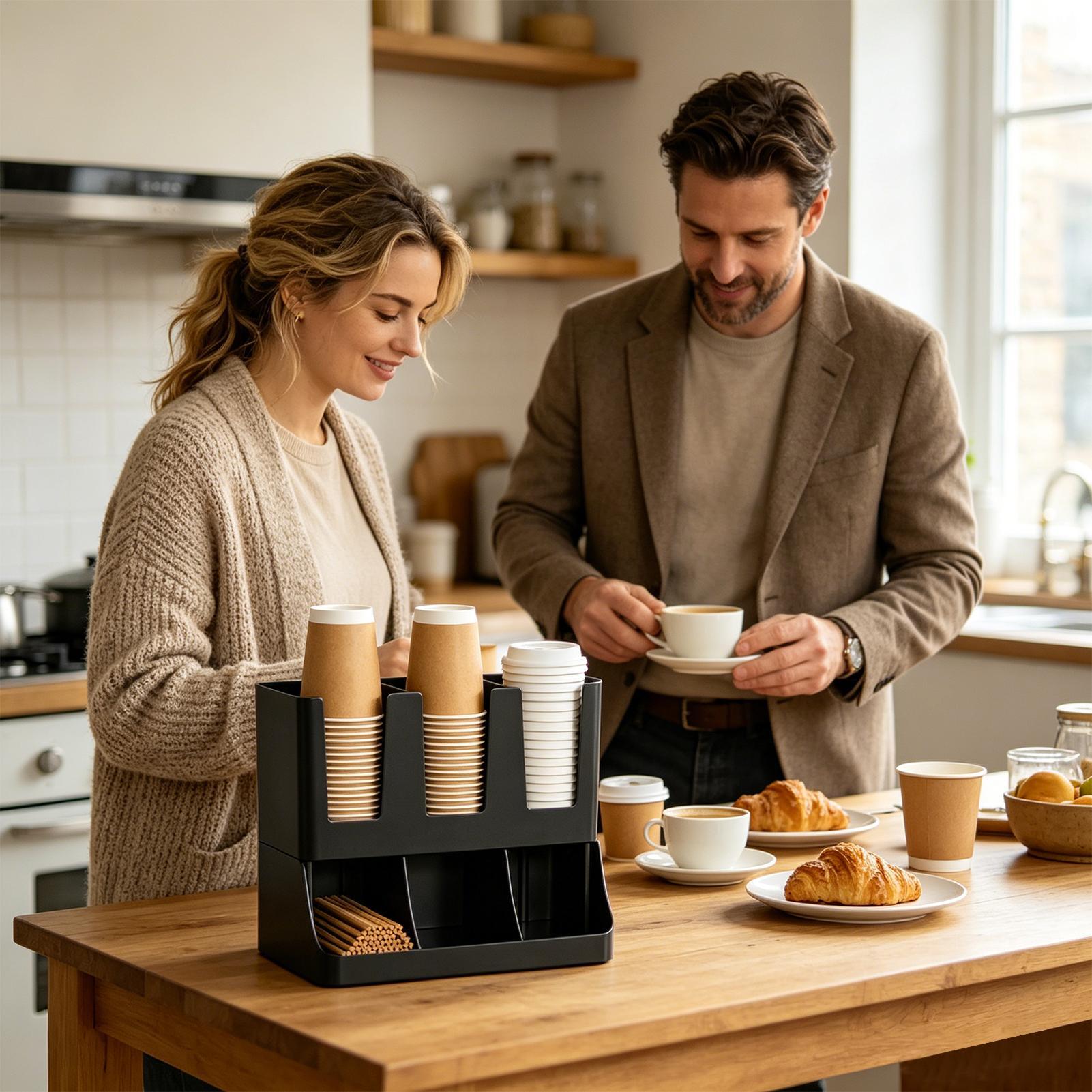 Koffiebar Organizer 6-Vaks Wan - Tea Coffee Set Up recensie en prijs