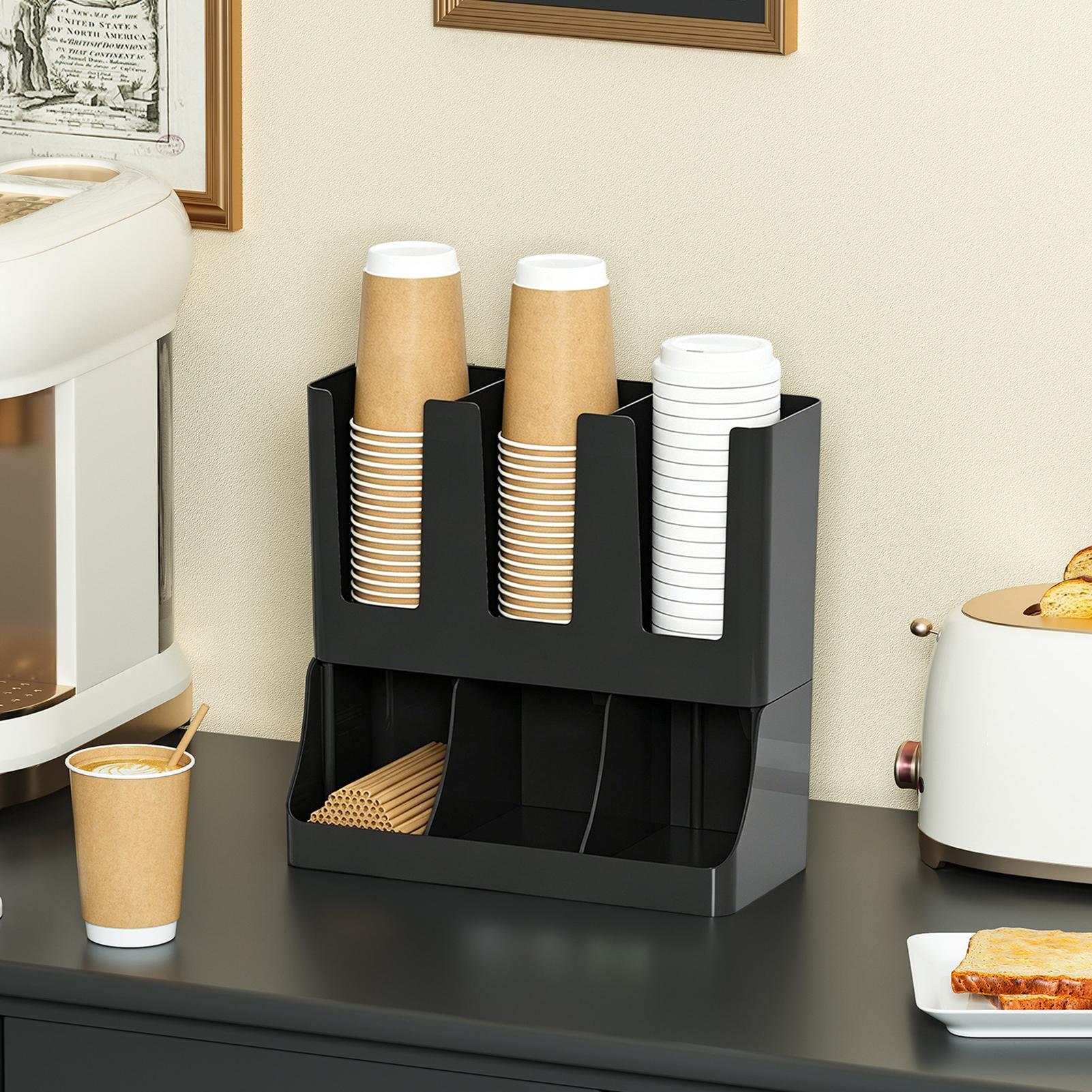 Koffiebar-organizer met 6 comp - Tea Coffee Set Up recensie en prijs